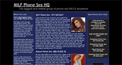 Desktop Screenshot of milfphonesexhq.com